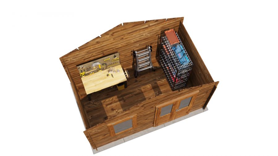 Lugarde Select Blokhut Wijhe 400x250cm - Keteldruk Bruin