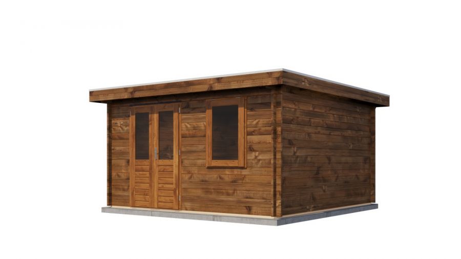 Lugarde Select Blokhut Winterswijk 400x400cm - Keteldruk Bruin