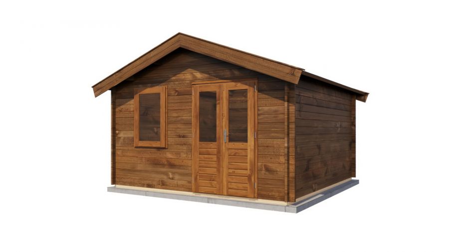 Lugarde Select Blokhut Loenen 400x400cm - Keteldruk Bruin