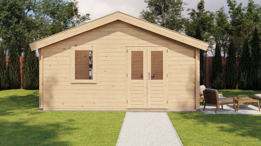 Lugarde Select Wolfheze Blokhut 500x300 cm 44 mm vuren blank