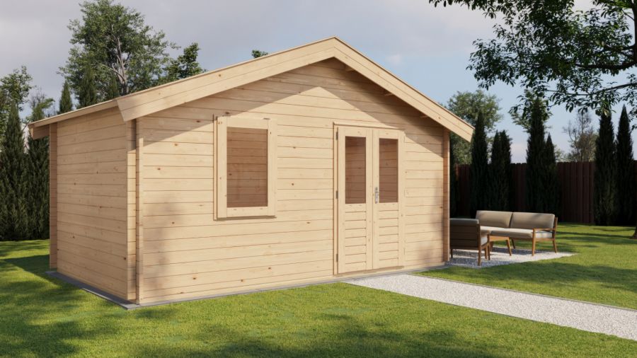 Lugarde Select Wolfheze Blokhut 500x300 cm 44 mm vuren blank