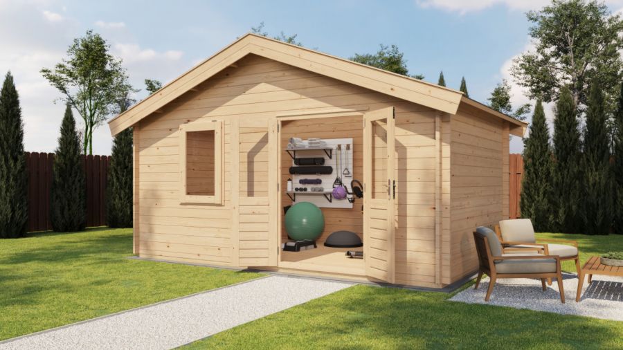 Lugarde Select Wolfheze Blokhut 500x300 cm 44 mm vuren blank
