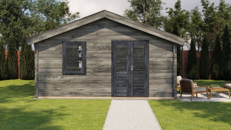 Lugarde Select Blokhut Wolfheze 500x300cm - Keteldruk Grijs