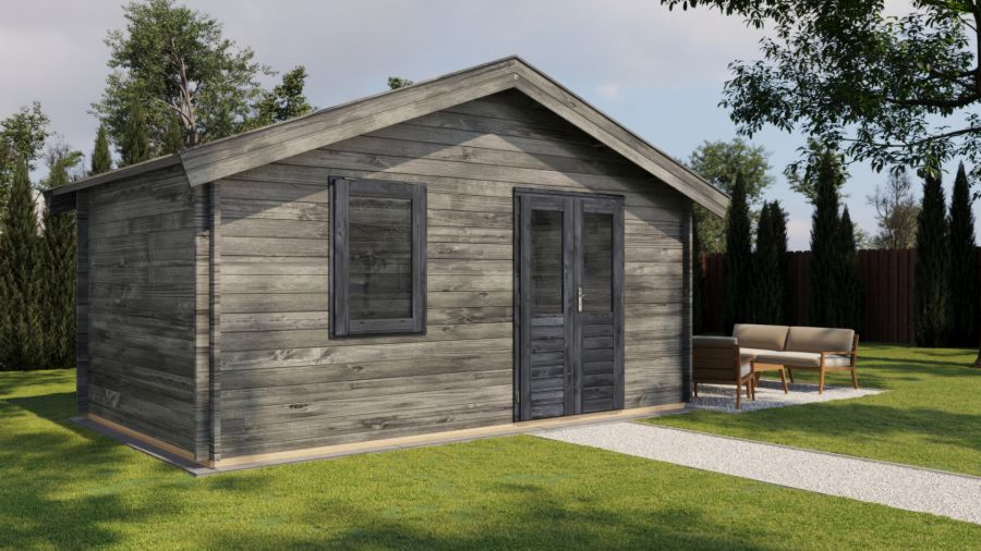 Lugarde Select Blokhut Wolfheze 500x300cm - Keteldruk Grijs