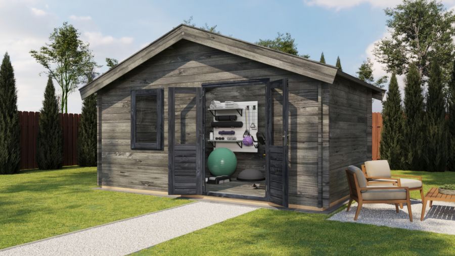 Lugarde Select Blokhut Wolfheze 500x300cm - Keteldruk Grijs