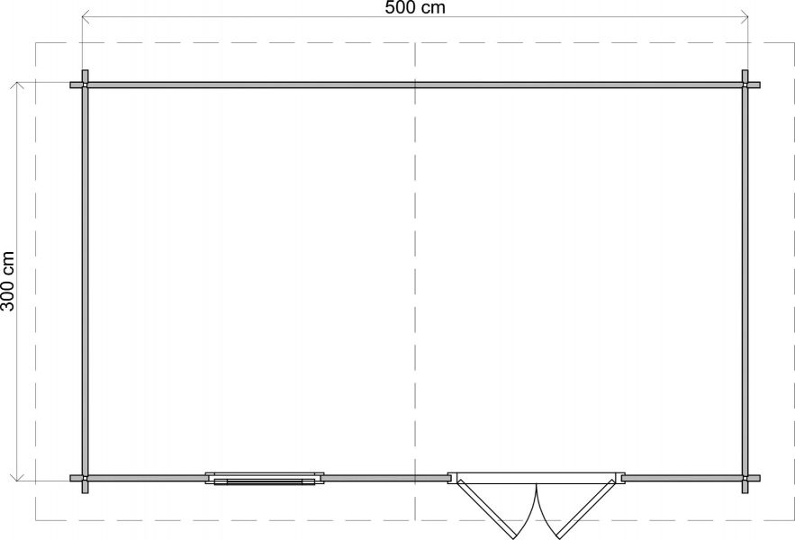 Lugarde Select Blokhut Wolfheze 500x300cm - Keteldruk Grijs