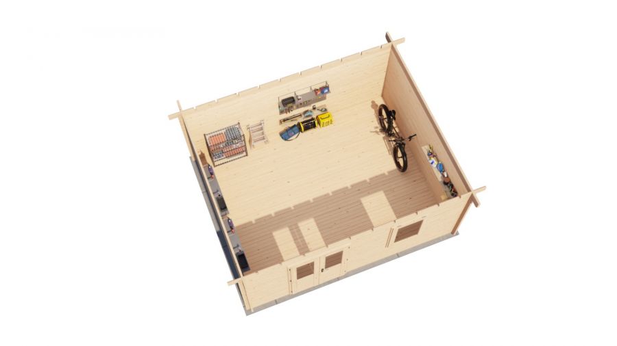 Lugarde Select Blokhut Duiven 500x400cm - Onbehandeld