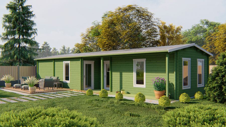 Tuindeco Slane Blokhut 1400x490 cm 70 mm vuren honing geïmpregneerd