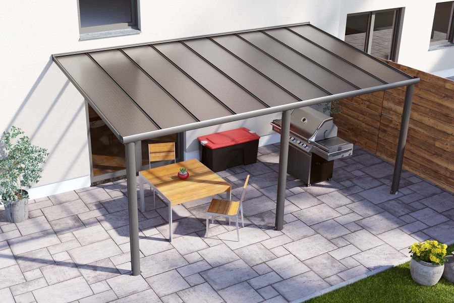 Verasol Veranda Smartline 544x300 cm - Antraciet structuur - Bouwpakket