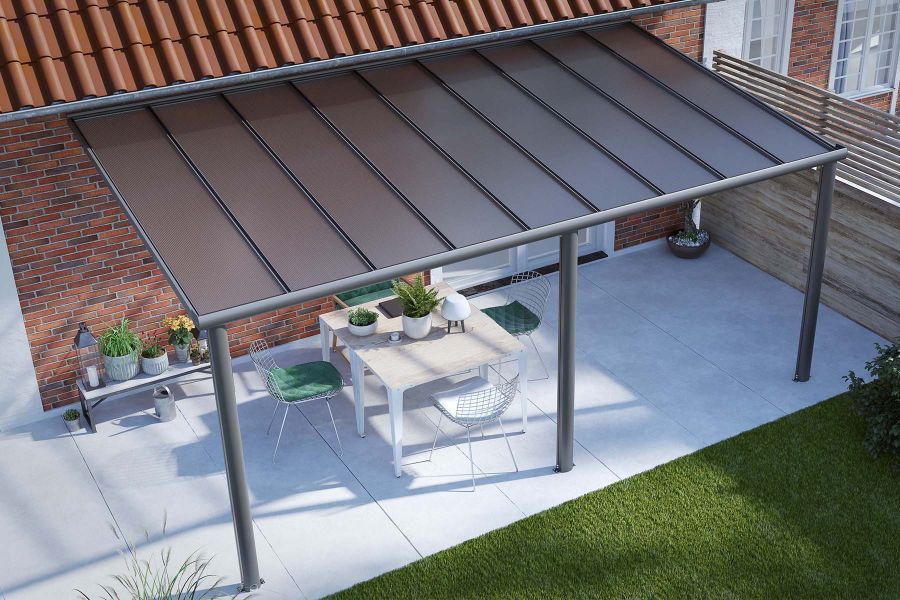 Verasol Veranda Smartline 544x300 cm - Antraciet structuur - Bouwpakket