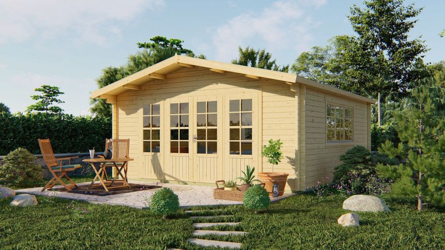 Tuindeco Southampton Blokhut 540x540 cm 58 mm vuren honing geïmpregneerd