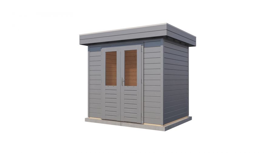 Lugarde Select Prima Beverwijk tuinhuis 240x180 cm 28 mm vuren grijs gebeitst