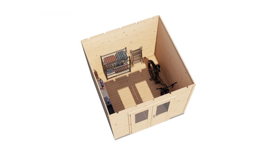 Lugarde Select Prima Delft tuinhuis 240x240 cm 28 mm vuren blank