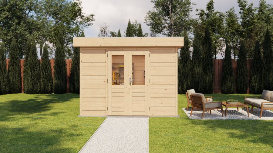 Lugarde Select Prima Eindhoven tuinhuis 300x180 cm 28 mm vuren blank