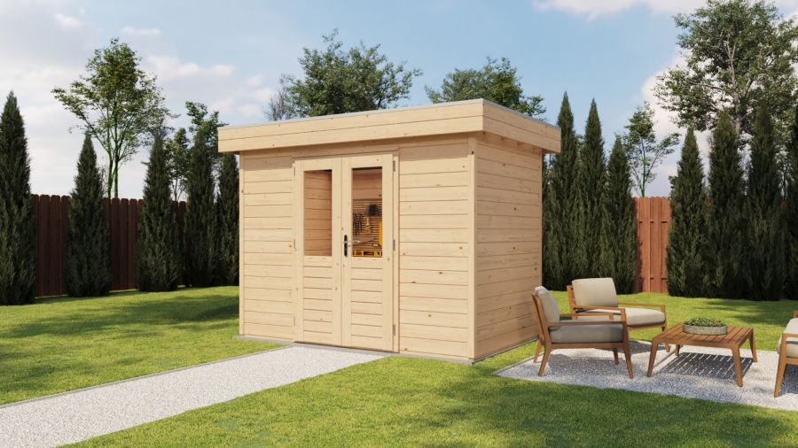 Lugarde Select Prima Eindhoven tuinhuis 300x180 cm 28 mm vuren blank