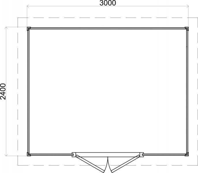Lugarde Select Prima Enschede tuinhuis 300x240 cm 28 mm vuren grijs gebeitst