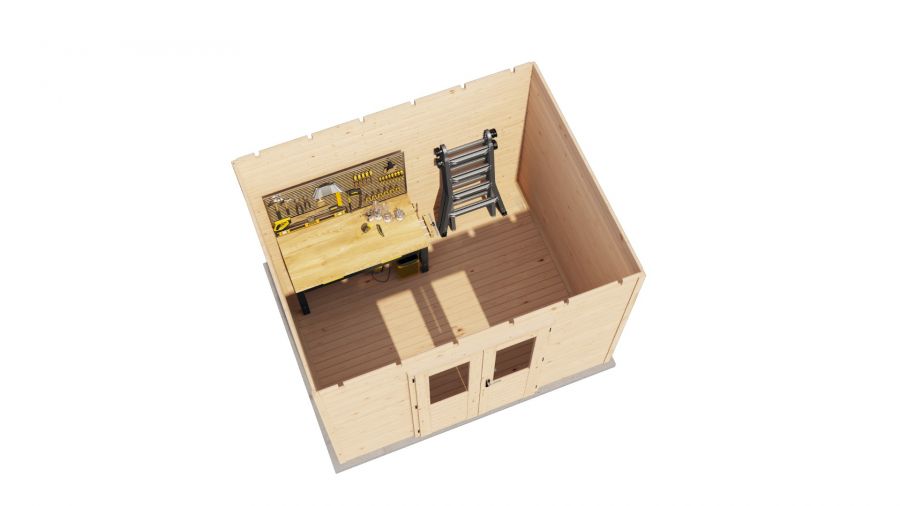 Lugarde Select Prima Enschede tuinhuis 300x240 cm 28 mm vuren blank