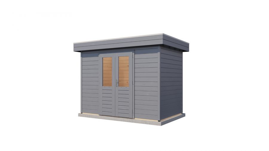 Lugarde Select Prima Eindhoven tuinhuis 300x180 cm 28 mm vuren grijs gebeitst