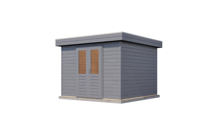 Lugarde Select Prima Gouda tuinhuis 300x300 cm 28 mm vuren grijs gebeitst