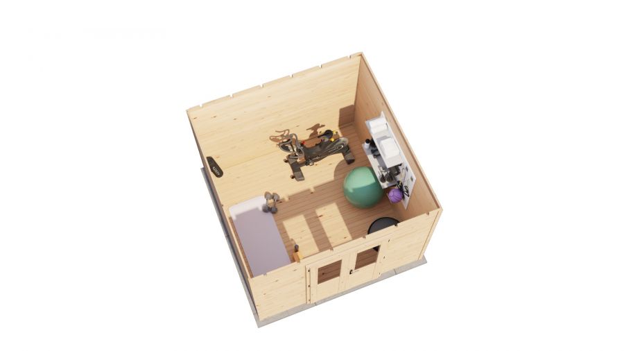 Lugarde Select Prima Haarlem tuinhuis 300x300 cm 44 mm vuren blank