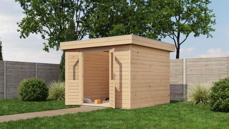 Lugarde Select Prima Haarlem tuinhuis 300x300 cm 44 mm vuren blank