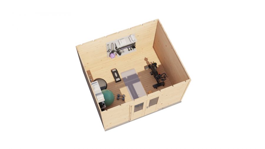 Lugarde Select Prima Heerlen tuinhuis 360x300 cm 44 mm vuren blank