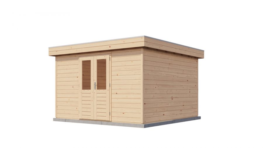 Lugarde Select Prima Helmond tuinhuis 360x360 cm 44 mm vuren blank