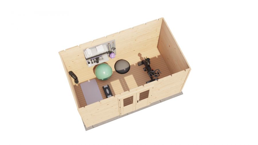 Lugarde Select Prima Heerenveen tuinhuis 420x240 cm 44 mm vuren blank