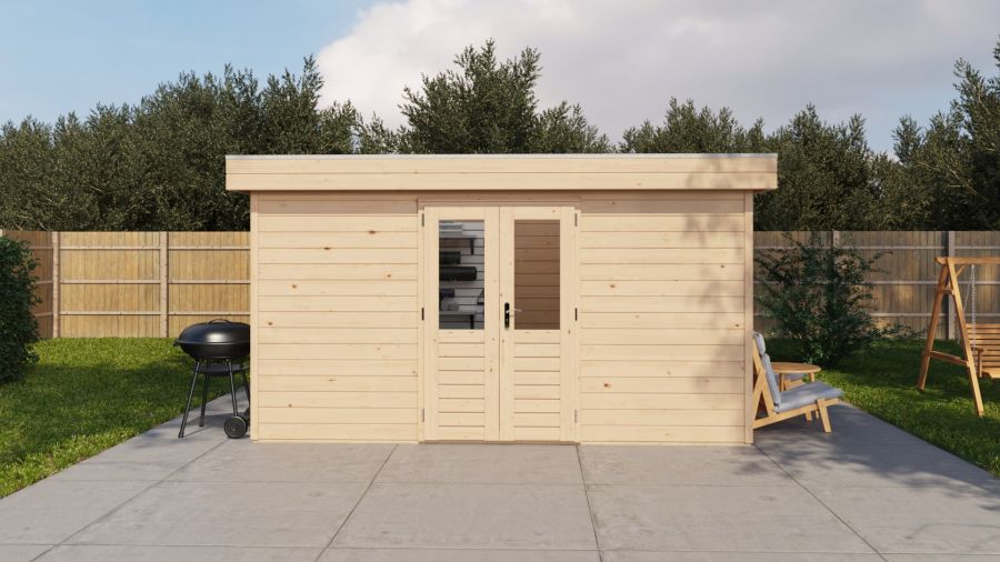 Lugarde Select Prima Heerenveen tuinhuis 420x240 cm 44 mm vuren blank