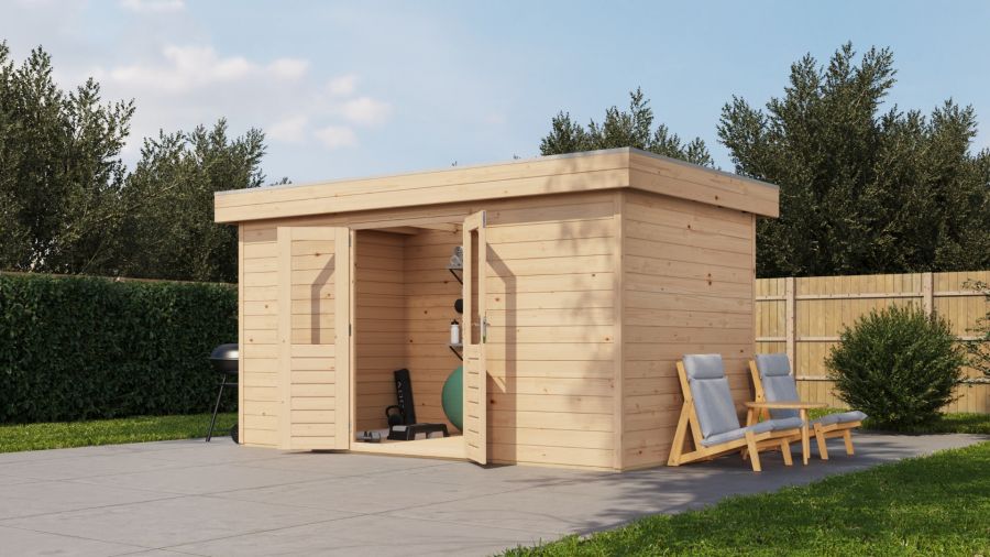 Lugarde Select Prima Heerenveen tuinhuis 420x240 cm 44 mm vuren blank