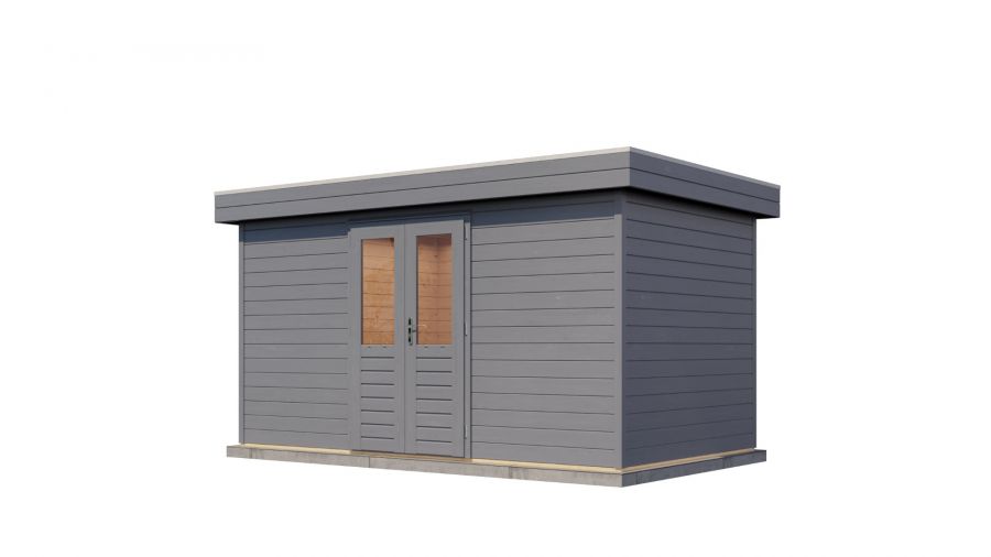 Lugarde Select Prima Heerenveen tuinhuis 420x240 cm 44 mm vuren grijs gebeitst