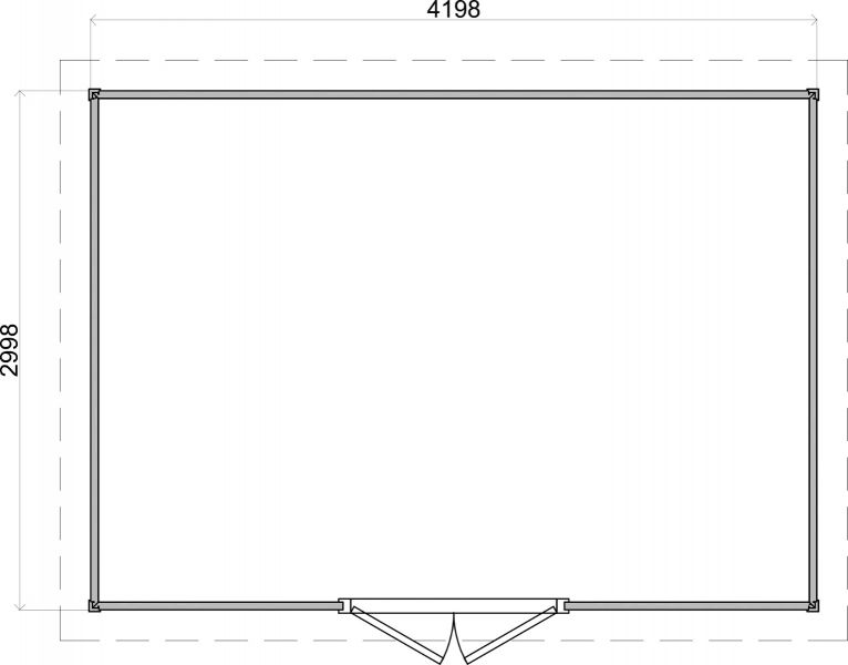 Lugarde Select Prima Hoofddorp tuinhuis 420x300 cm 44 mm vuren zwartgrijs gebeitst