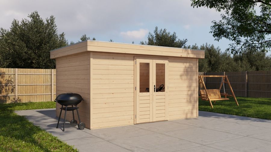 Lugarde Select Prima Hoofddorp tuinhuis 420x300 cm 44 mm vuren blank