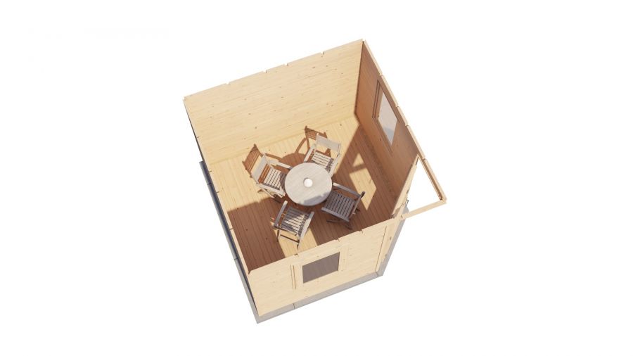 Lugarde Select Prima Nieuwegein tuinhuis 300x300 cm 44 mm vuren blank