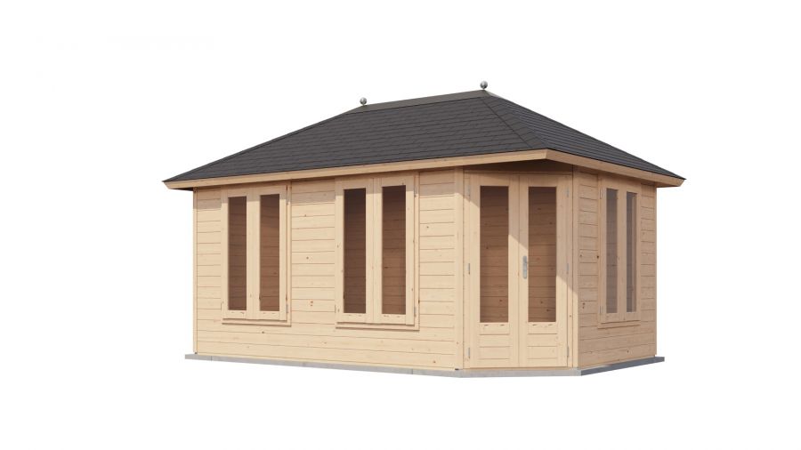 Lugarde Select Prima Utrecht tuinhuis 480x300 cm 44 mm vuren blank