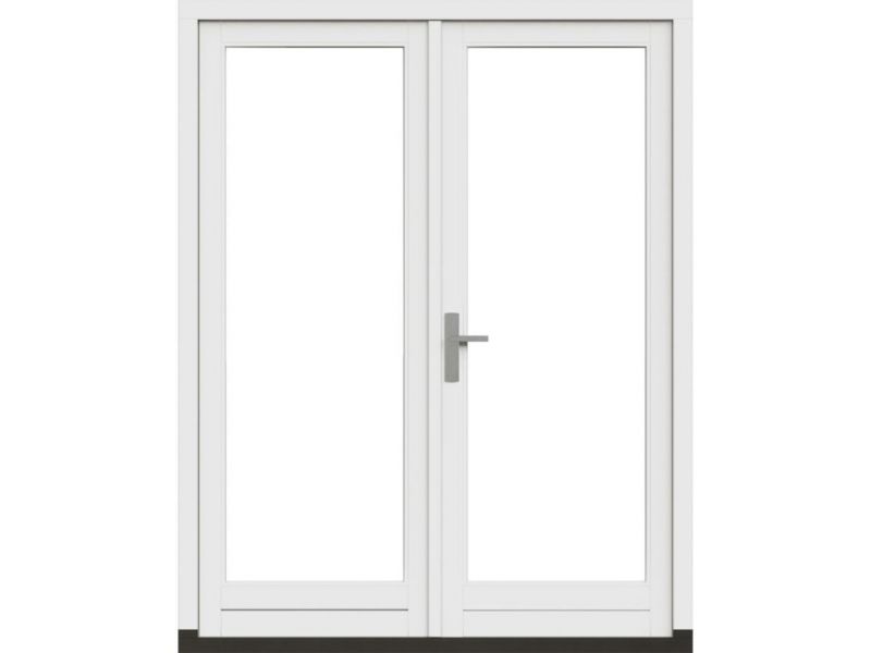 Trendhout Stapeldorpeldeur - dubbel - 2x deur 83,4x216,9 + kozijn 178x226,3 cm - wit (incl. DTS en deurbeslag)