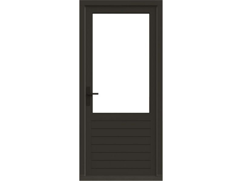 Stapeldorpeldeur - linksdraaiend - 93x216,9 + kozijn 103,8x226,3 cm -zwart (incl. DTS en deurbeslag)
