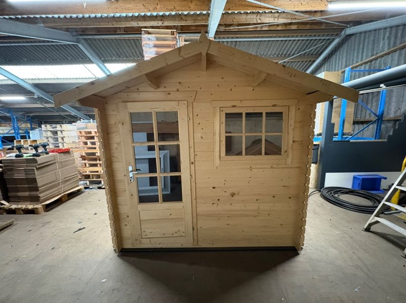 Tuindeco Sten Blokhut 295x200 cm 28 mm vuren blank - Showmodel