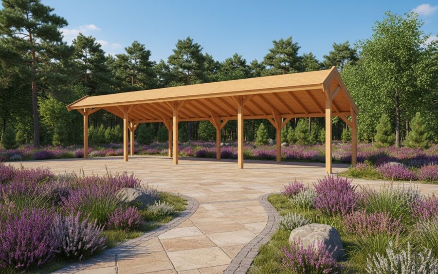 YARD Outdoor SUBLIME overkapping kapschuurdak 1250x300 cm Douglas blank