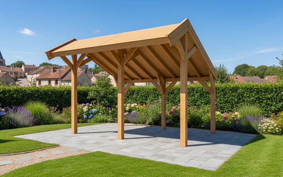 YARD Outdoor SUBLIME overkapping kapschuurdak 400x300 cm Douglas blank