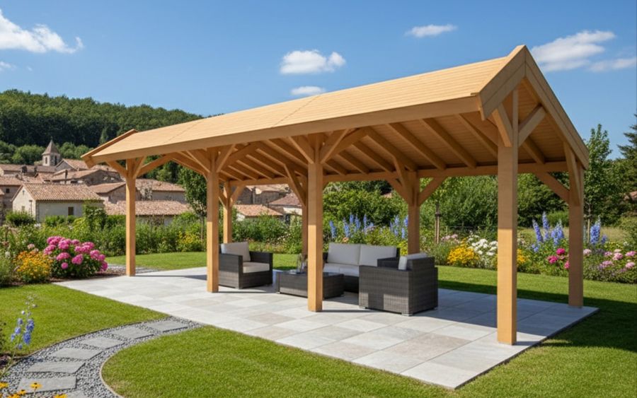 YARD Outdoor SUBLIME kapschuur 750x250 cm Douglas blank