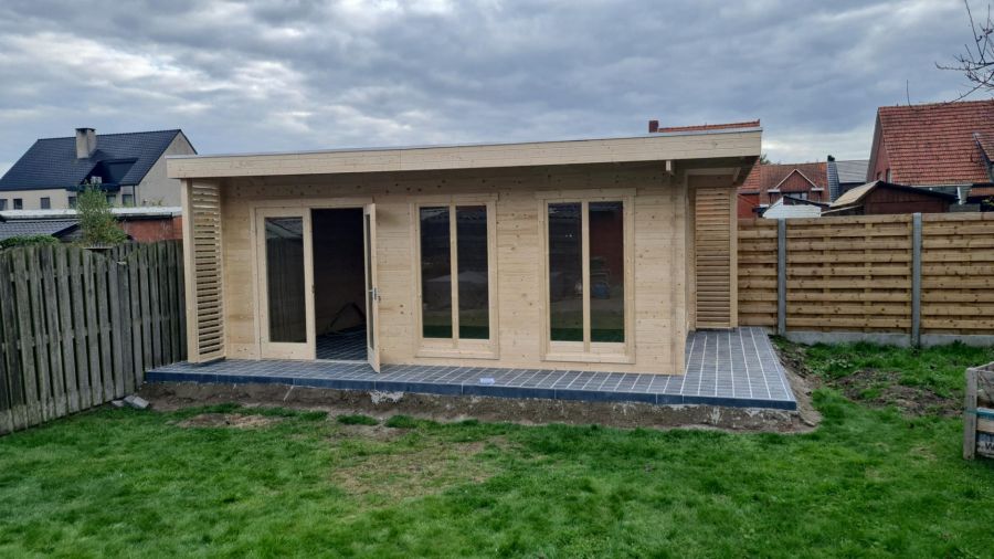 Tuindeco Hildegard Blokhut 570x380 cm 44 mm vuren blank