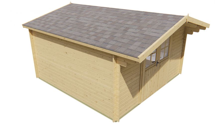 Tuindeco Torrent Blokhut 400x400 cm 34 mm vuren bruin geïmpregneerd