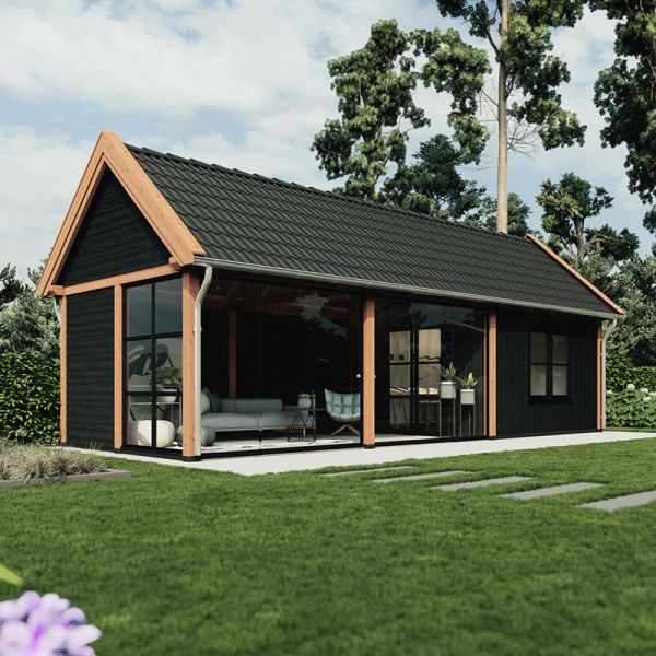 Trendhout Buitenverblijf zadeldak XL 765x380 cm