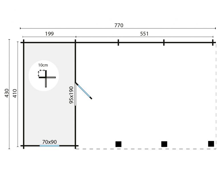 Carport berging Ever plattegrond