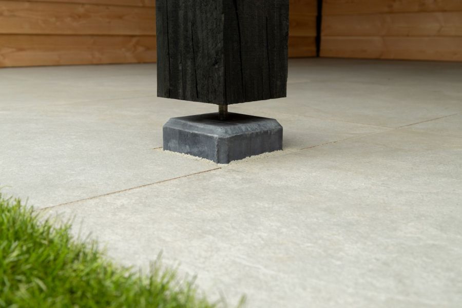 DHZ Overkapping Rijssen - Zwart 500x400 betonpoer