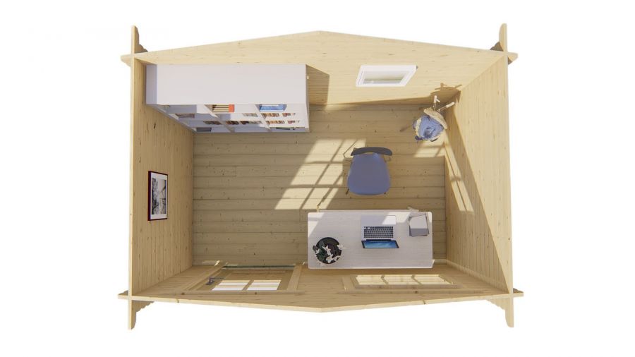 Tuindeco Sten Blokhut 295x200 cm 28 mm vuren red class wood geïmpregneerd