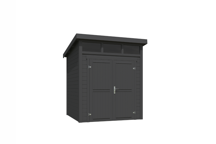 Outdoor Life Kibo Tuinhuis 200x200 cm 28 mm vuren Carbon Grey gecoat