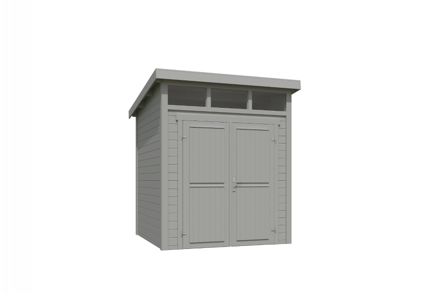 Outdoor Life Kibo Tuinhuis 200x200 cm 28 mm vuren Platinum Grey gecoat