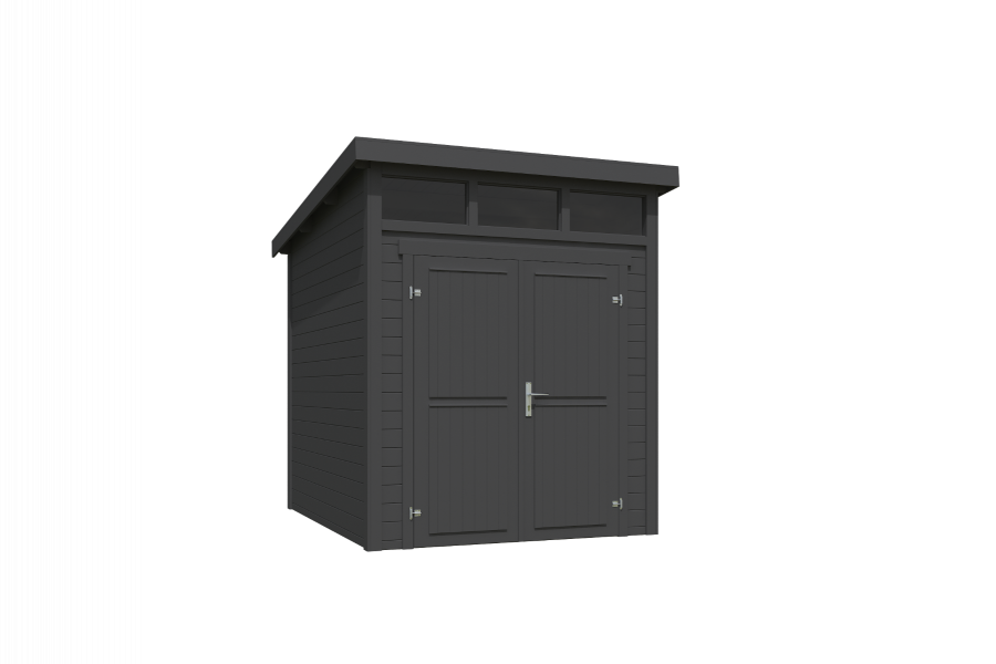 Outdoor Life Kibo Tuinhuis 200x250 cm 28 mm vuren Carbon Grey gecoat